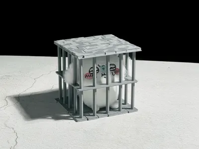Miniature toy prison cell