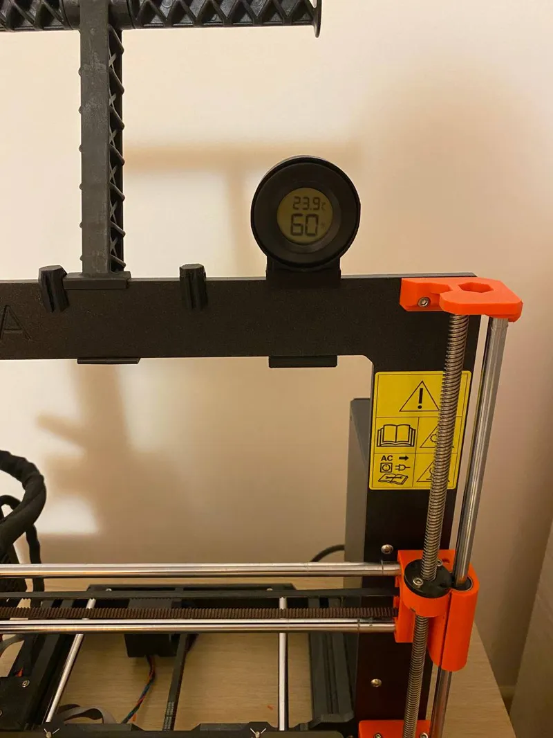Round Hygrometer thermometer bracket for prusa i3 mrk3