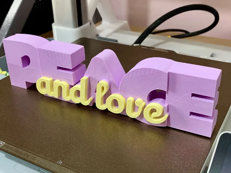 PEACE and LOVE – 3D Letter Sign