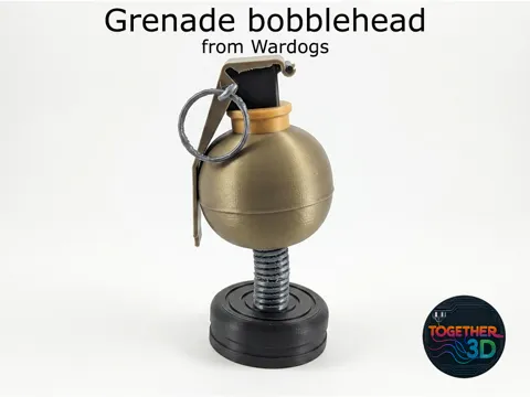 Letrero o emblema decorativo: Grenade bobblehead - Wardogs — referencia de MakerWorld