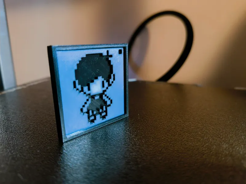Omori front-idle sprite keychain