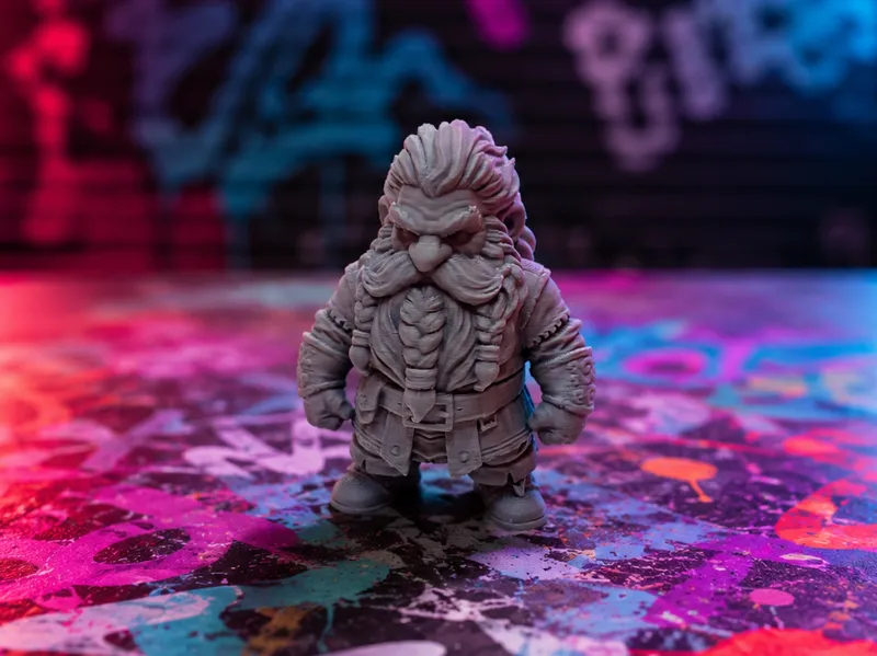 Zwergenkrieger „Grimmfaust“ mit Zopfbart