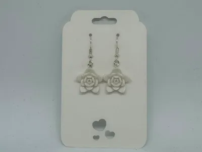 Elegant Lotus Flower Earrings. High-Detail Jewelry