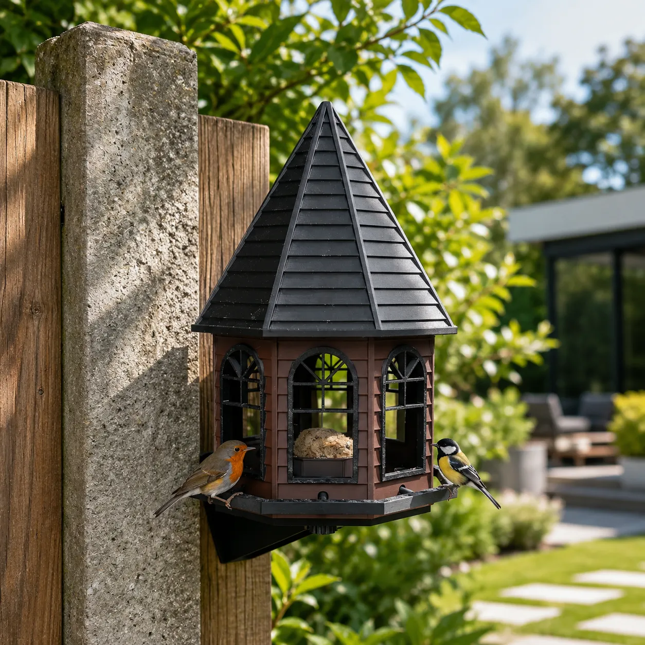Premium bird feeder house by Techro3D. view 4