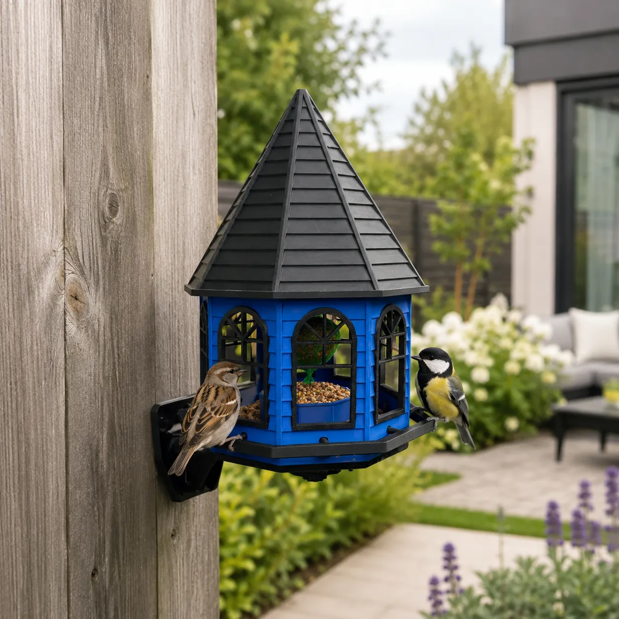 Premium bird feeder house by Techro3D. view 3