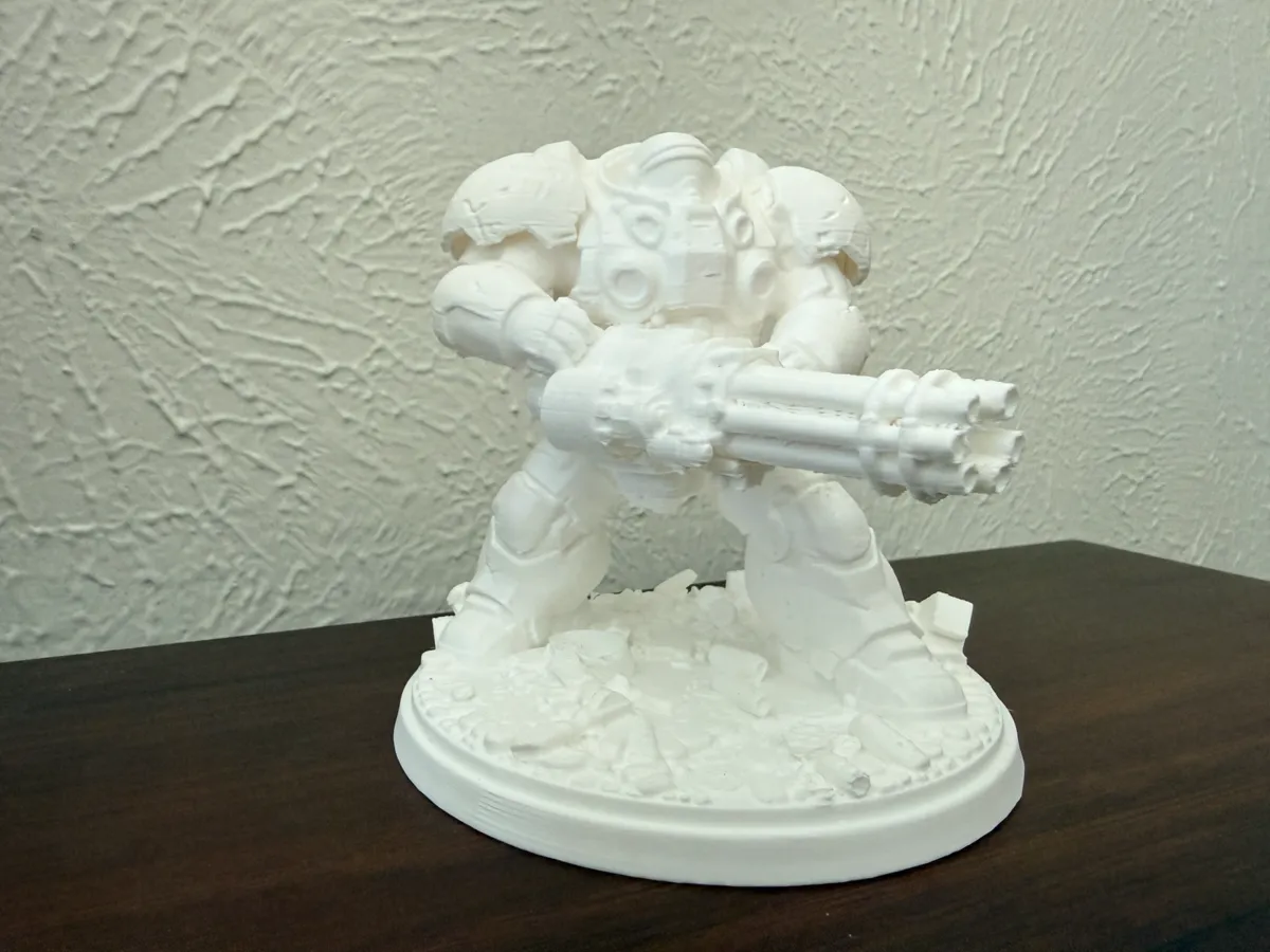 Heavy Assault Mech – Gatling Gun Trooper - Free 3D Print Model - MakerWorld