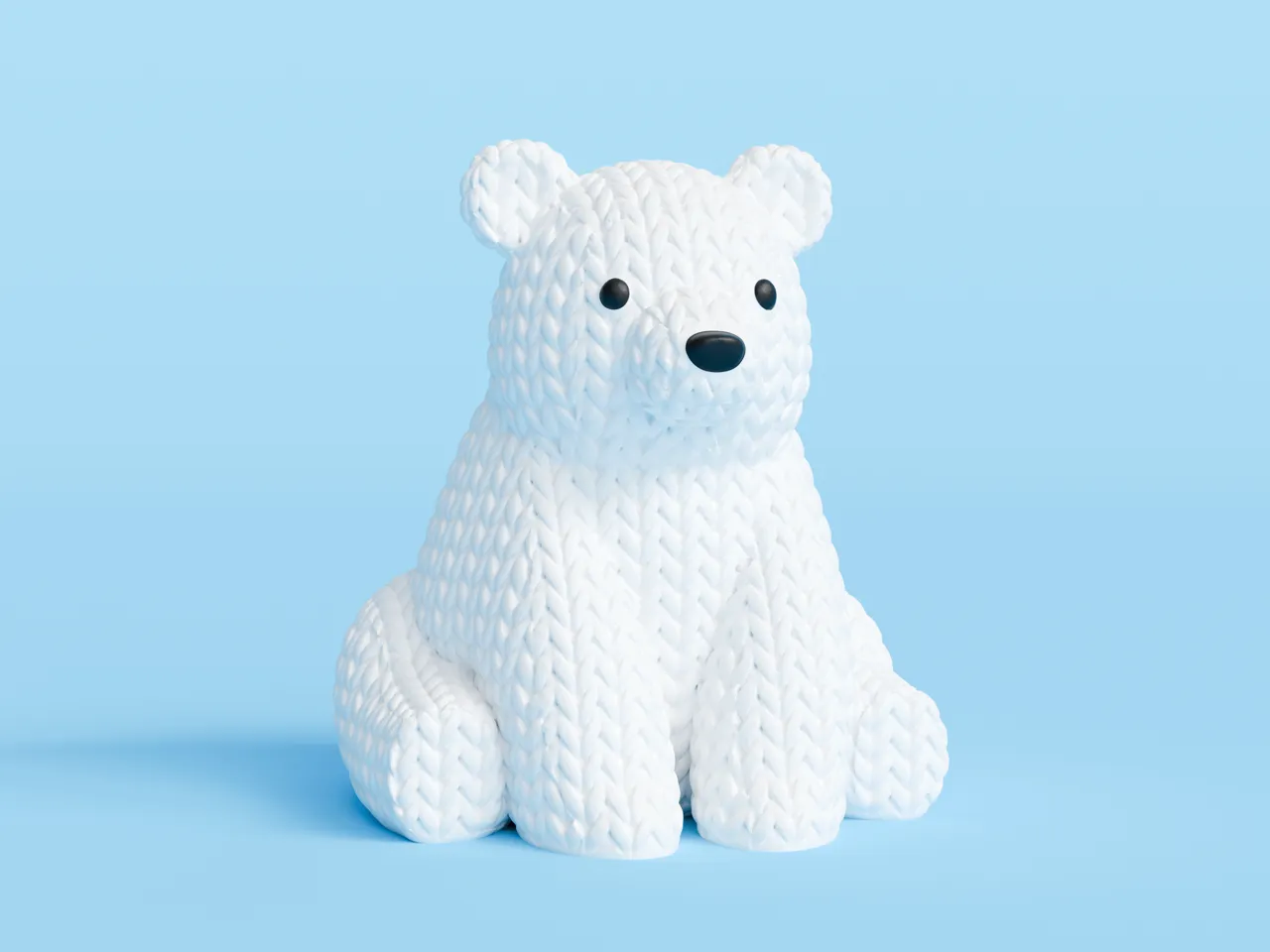 Knitted Polar Bear view 3