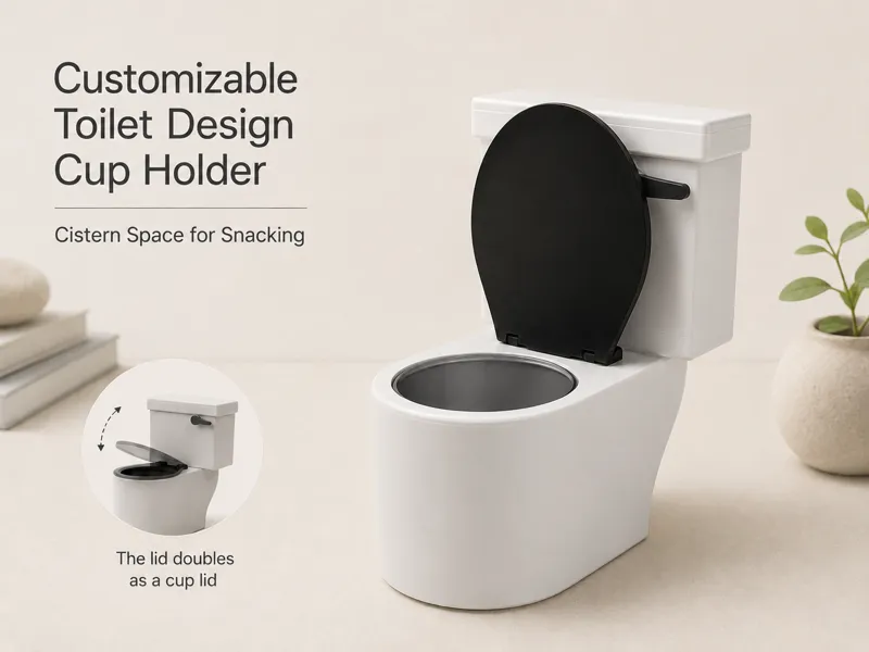 Customizable Toilet Bowl Design Cup Holder Quirky