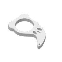 Porte-clés spinner panda en forme de karambit — photo 3