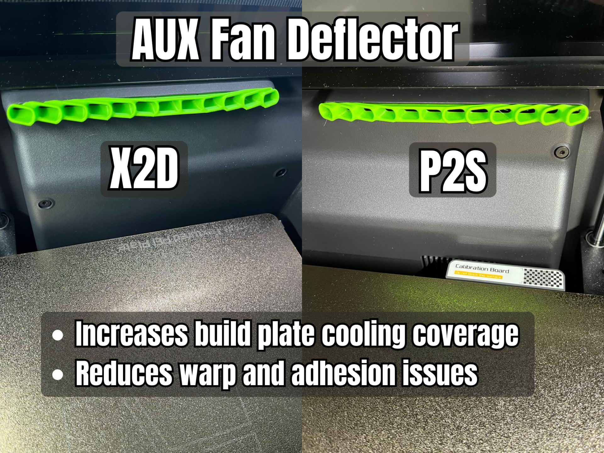 X2D/P2S AUX Fan Deflector (Right & Left side)