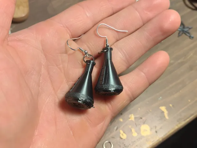 Erlenmeyer Flask Earring