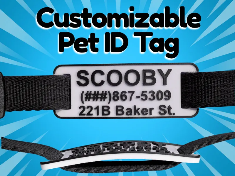 Customizable pet ID tag