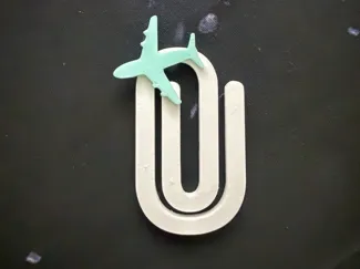 Clip marca pagina avião