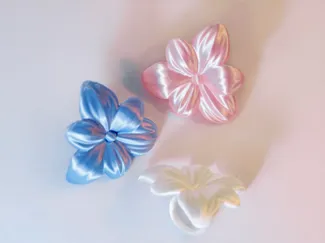 郁金香花朵丝绸戒指