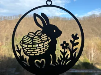Osterhase Fensterbild