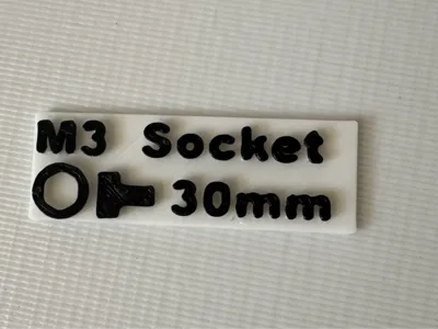 M3 Socket Screw Labels for Clamshell Parts Box