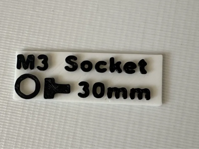 M3 Socket Screw Labels for Clamshell Parts Box