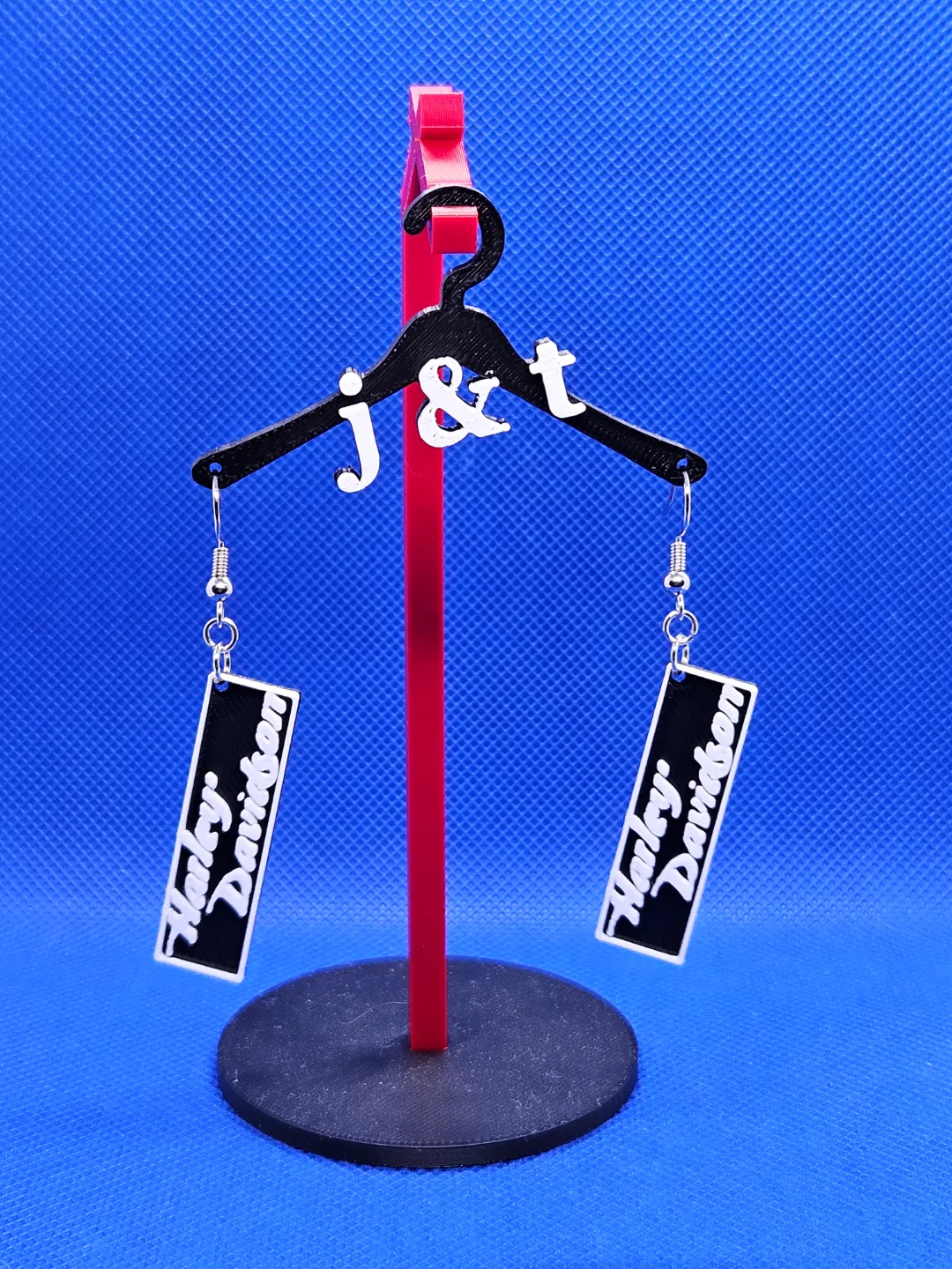 HD bar earrings view 2