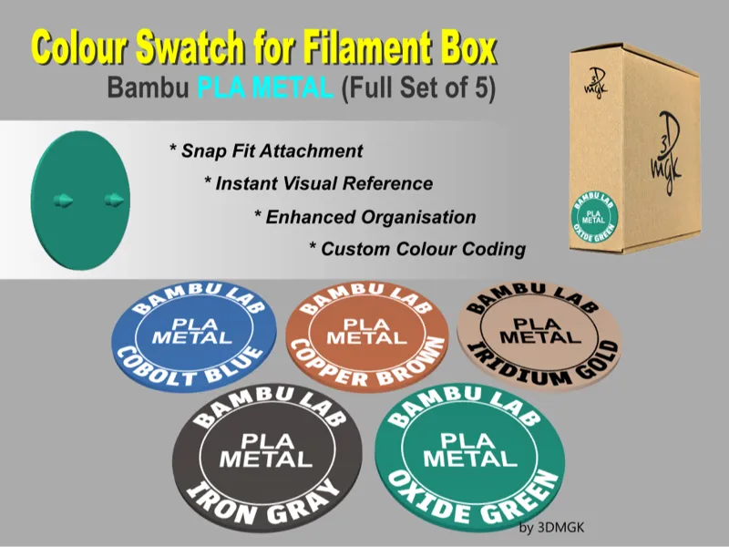 Filament Box Swatch - Bambu PLA METAL