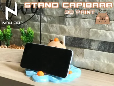 CAPYBARA PHONE STAND MULTIPARTS 3MF MULTICOLOR