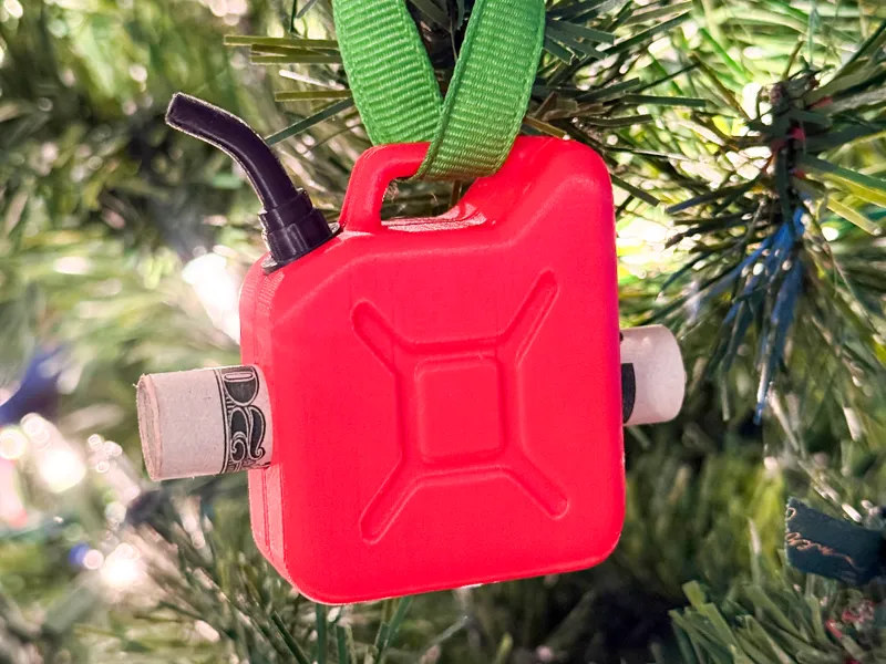 Gas Money Christmas Ornament - Jerry Can - NO AMS