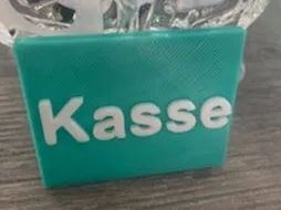 Schild Kasse 5x4 cm