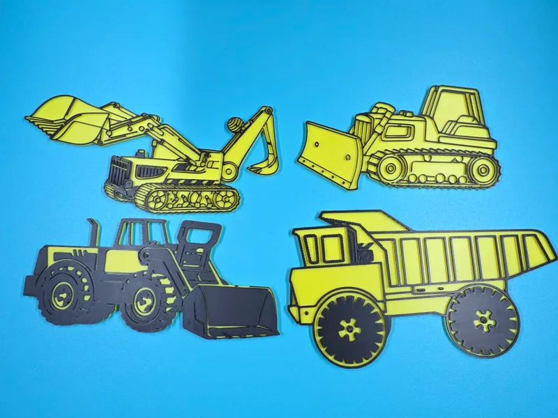 Vintage Tonka toy set DIY coloring or playdoh mold