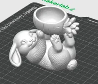 Bunny White - 0.2mm layer, 2 walls, 10% infill
