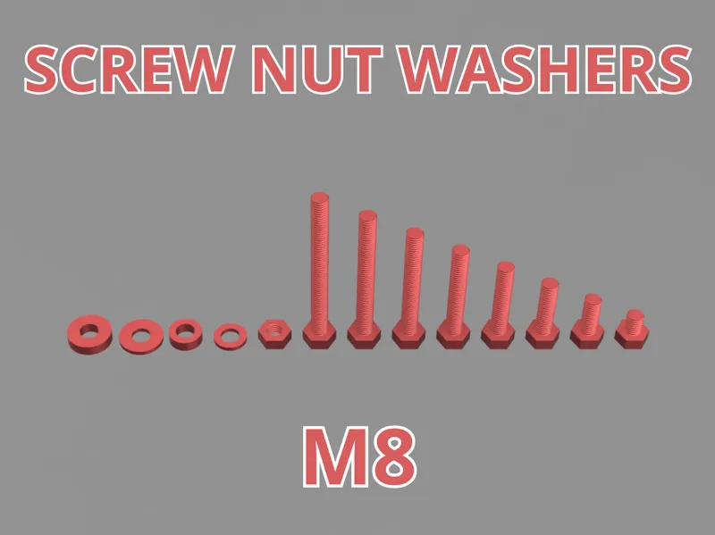 M8 Screw Set / NUT / WASHER M8 x 10-80mm