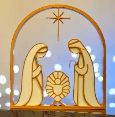 Minimalist Nativity Sculpture