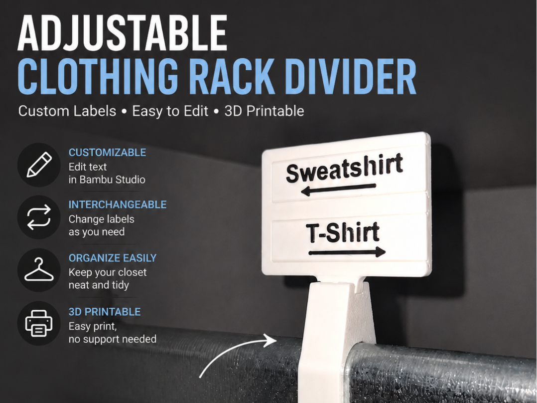 Customizable Clothing Rack Divider