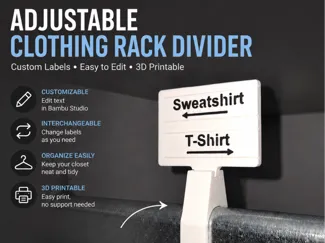Customizable Clothing Rack Divider