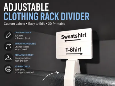 Customizable Clothing Rack Divider