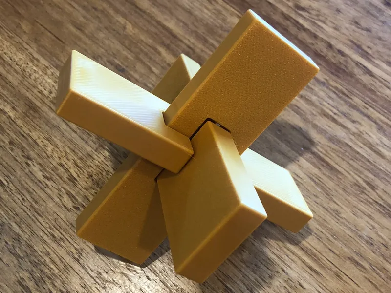 3 piece interlocking puzzle/brain teaser