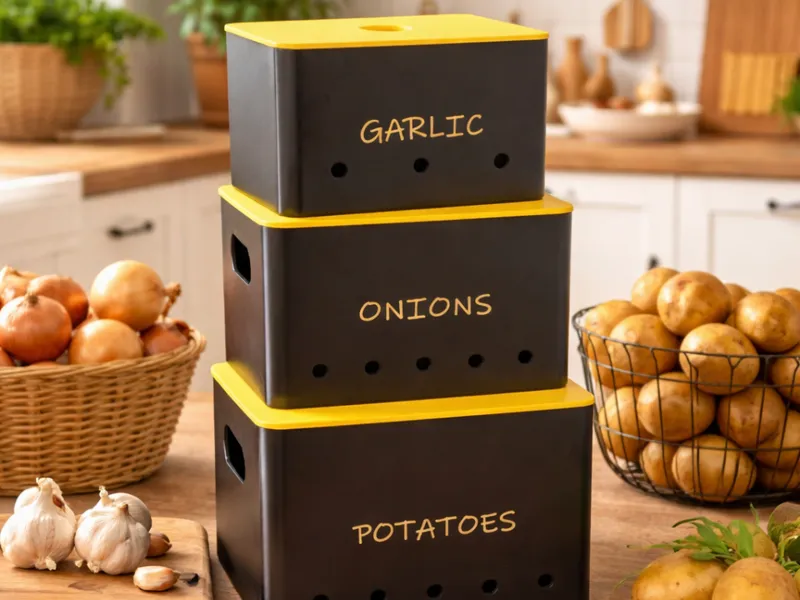 Vegetable Storage Boxes (Potatoes, Onions, Garlic)
