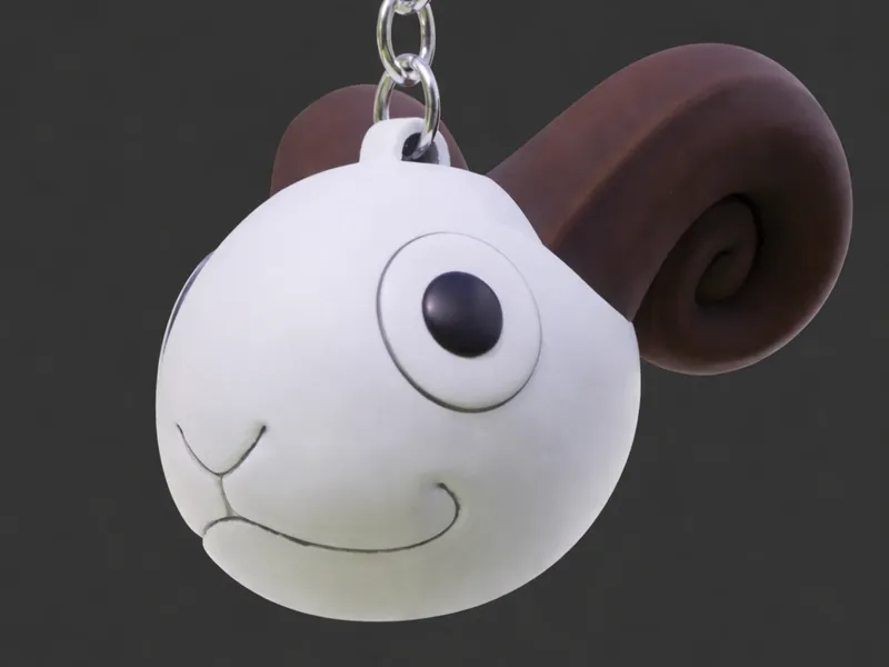Two-Color Goat Keychain