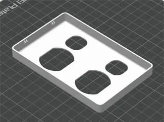 Clipsal C2025C Double Power Point Cover Plate