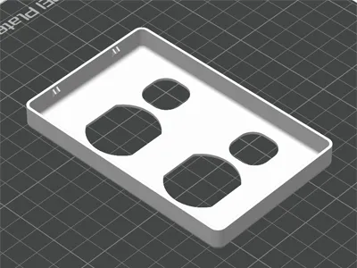 Clipsal C2025C Double Power Point Cover Plate