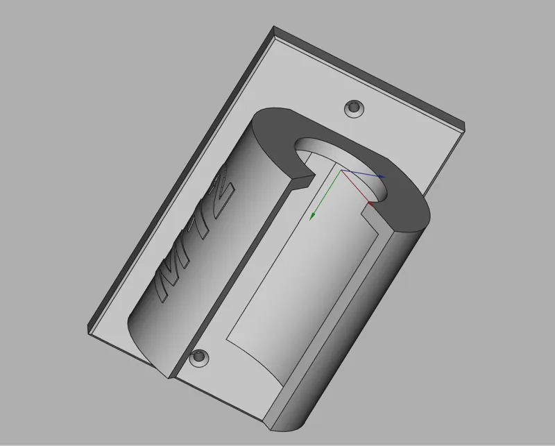 M12 drill hanger with text