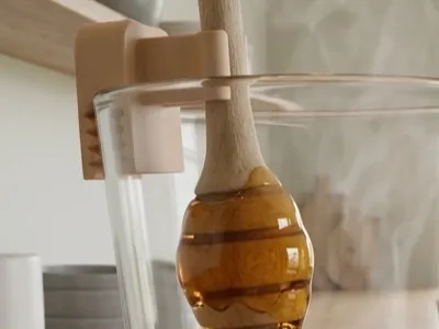 Honey spoon holder