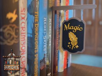 Fantasy Bookshelf Signs