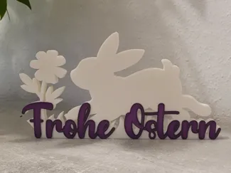 Frohe Ostern Aufsteller mit Hase