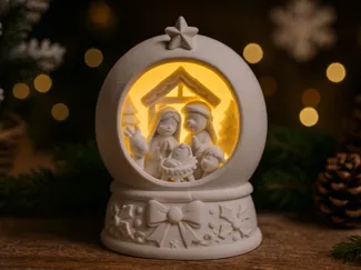 Weihnachtskrippe Schneekugel