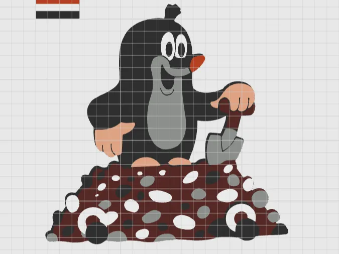 Der kleine Maulwurf Grabowski  Wandbild / Wall Art
