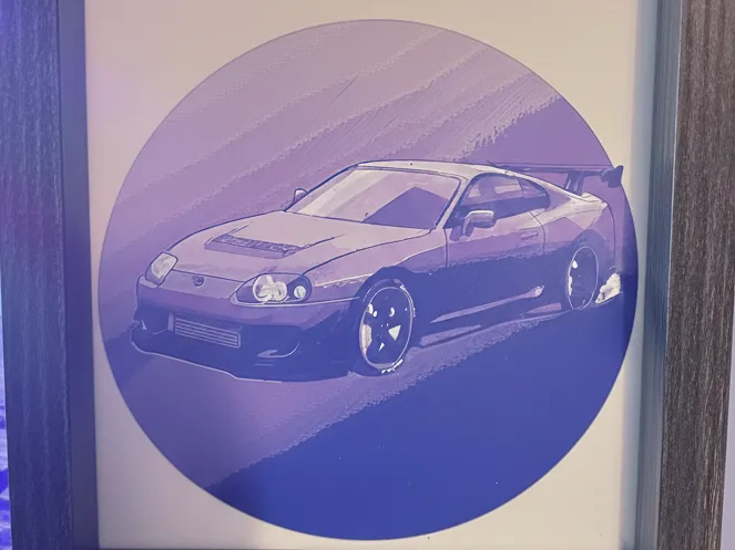 JDM Icon - Toyota Supra MK4 Silhouette Art Frame