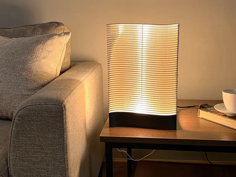 Lampe Wellenmuster