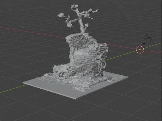 Tree on ruin
