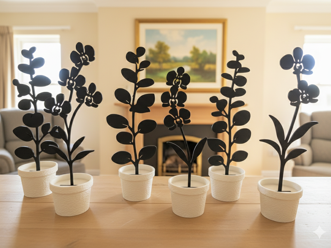 Minimalist Botanical Silhouettes ( Summer garden )