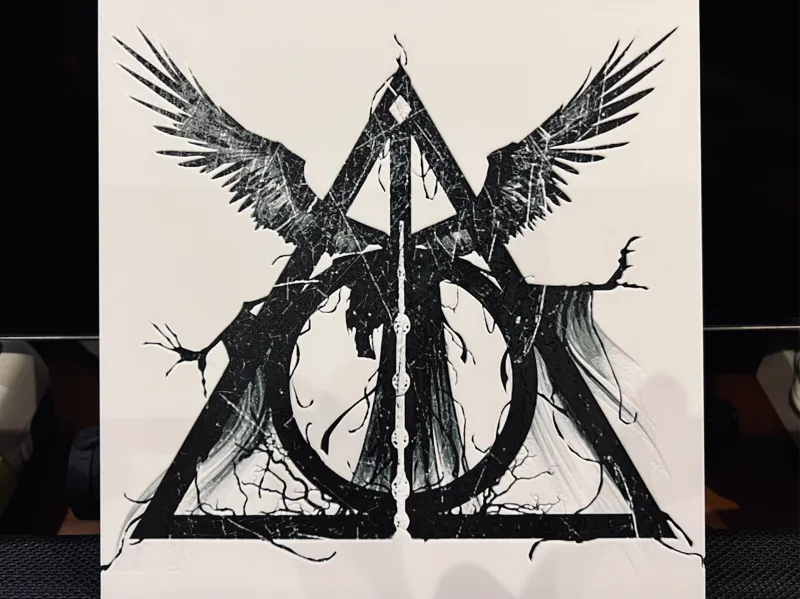 The Deathly Hallows - Harry Potter 20x20 Hueforge