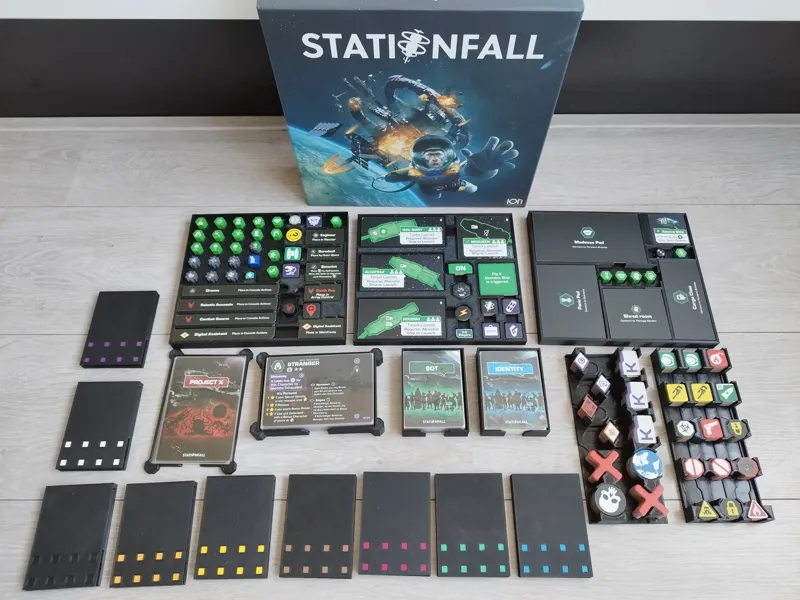 Stationfall boardgame storage solution / organizer